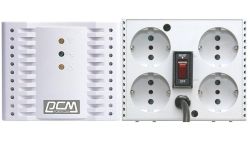Stabilizer Voltage PowerCom  TCA-1200, 1200VA/600W, Black, 4 Shuko socket
