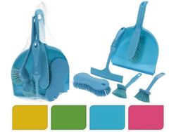 Set pentru curatenie 6 buc (4 perii, razuitor, faras)