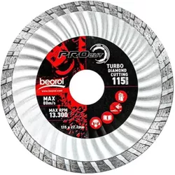 купить Диск отрезной Beorol 1250568 Турбо алмазный диск 115x7.5x22.23 мм в Кишинёве 