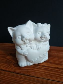 Figura din gips "Doi pisic"
