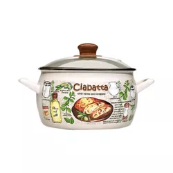 cumpără Cratiță Metalac 51720 эмалированная Ciabatta 22cm, 5.7l, крышка стекло în Chișinău 