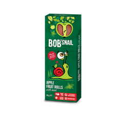 Dulciuri naturale de mere și mentă Bob Snail, 30g