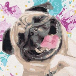 Картина для рисования по номерам Любимый весельчак 30x30 см 4162