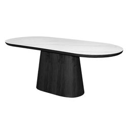 купить Стол Deco Serena White sintered stone+ Black leg в Кишинёве 