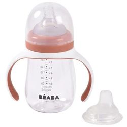 cumpără Cană cu pai Beaba B913585 Biberon de invatare 2in1 din Tritan 210ml, Terracotta în Chișinău 