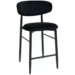 cumpără Scaun de bar Deco Bar Meridian Catifea Black (HLR66)+Black Legs în Chișinău 