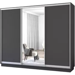 купить Шкаф Mobildor-Lux Раздвижные двери Fox из зеркала и ДСП (290x60x220H см) Антрацит в Кишинёве 