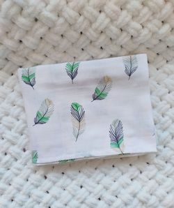Pelincuța din muslin Pampy 100*80 cm Feather