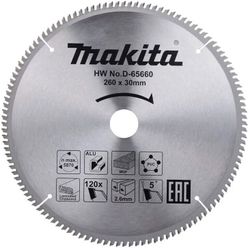 купить Диск отрезной Makita D-65660 Disc ferastrau circ multimaterial 260x30x120 в Кишинёве 