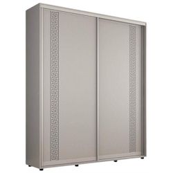 купить Шкаф Mobildor-Lux Compact uși glisante PAL cu ornament grecesc (220x45x240H cm) Grey в Кишинёве 