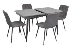 cumpără Set masă și scaune Evelin di Costacurta стол DT-431-3R B + 4 стула YTC-080B Dark grey în Chișinău 