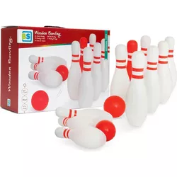 купить Игровой комплекс для детей BS Toys GA148 Red & White Bowling в Кишинёве 