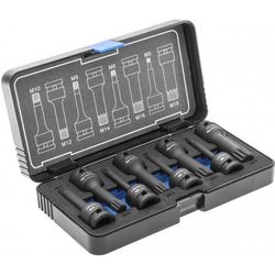 купить Набор головок, бит, насадок Hoegert HT6R006 насадки ударные SPLINE, M5-M18, 1/2", 8 предм. CrMo в Кишинёве 