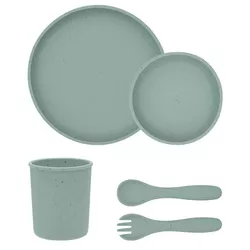 cumpără Seturi pentru hrănire bebelușilor Kikka Boo 31302050001 Set de alimentatie din silicon Platinum Sage, 5 piese în Chișinău 