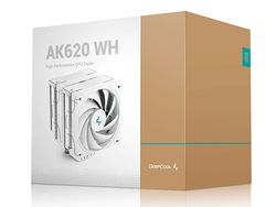 AC Deepcool "AK620 WH" (≤28 dB, 500-1850RPM, 68.99 CFM, 2x120mm, 260W, 6/6mm, 1456g.)