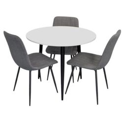 купить Комплект стол и стулья Evelin di Costacurta стол DT-404-3B + 3 стула YTC-078B Bjorn-13 (Grey) в Кишинёве 