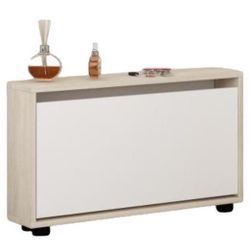 cumpără Raft pentru încălțăminte Mobildor-Lux Leo Slim 100x16x47H cm Sonoma/White în Chișinău 