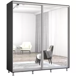 купить Шкаф Mobildor-Lux Aron-S uși glisante din oglinzi (190x60x230H cm) Anthracite в Кишинёве 