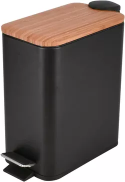 купить Урна для мусора Bisk 08423 patrat RADO cu pedala 5L negru в Кишинёве 