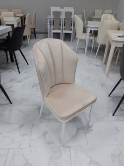 Scaun DC 6018 carcasa ivory, velour capucino nr. 5