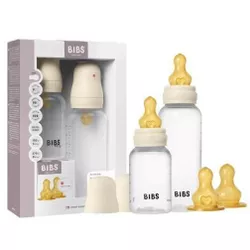 купить Поильник BIBS 5018216 Set Grow&Flow Ivory (2 biberoane cu tetine din latex, flux incet, mediu si rapid) в Кишинёве 