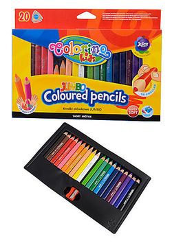 Creioane colorate 8.9 см 20 buc. Jumbo Colorino