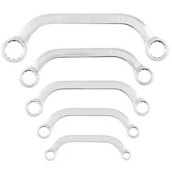 cumpără Set de unelte de mână Hoegert Set de chei dublu inelare tip C (5buc) HT1W599 în Chișinău 