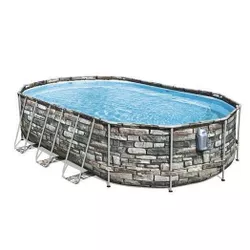 cumpără Piscină cu cadru Bestway 56719BW Power Steel Oval 610x366x122cm în Chișinău 