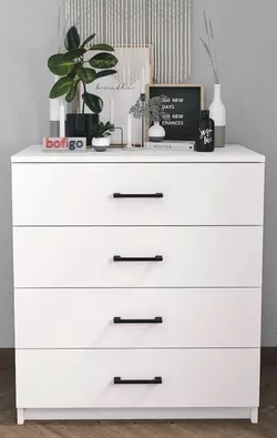 купить Комод Nex Home Комод, 4 отделения, 76x44x85 см, Белый (27-01-01) в Кишинёве 