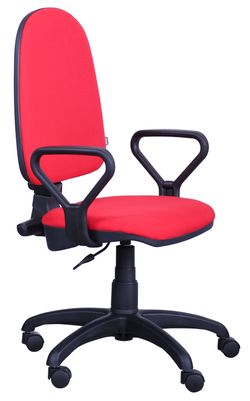 Fotoliu birou Prestij Lux rosu AMF-1 A-28