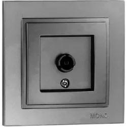 купить Розетка электрическая Mono Electric Телевизионная розетка Despina антрацит в Кишинёве 