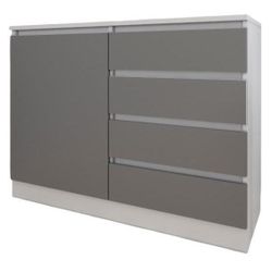 купить Комод Smartex (16067) Т2 80cm Alb+Grafit в Кишинёве 