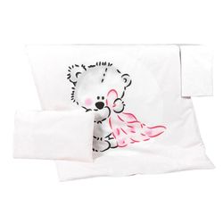cumpără Lenjerie de pat pentru copii PernaMea Set lenjerie 3 piese Teddy Love Pink (PM.100468/9) în Chișinău 