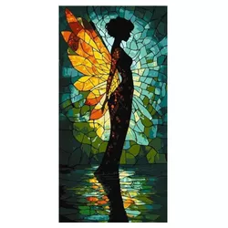 купить Картина по номерам Ideyka (KHO8612) Stained glass angel, 40х80 в Кишинёве 