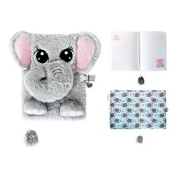 cumpără Carnet St.RIGHT 57878 Agenda cu lacat, A5, 96foi, 3D Elefant, coperta plus în Chișinău 