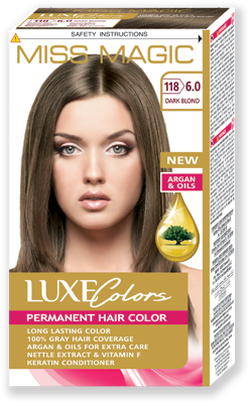 Краска для волос, SOLVEX Miss Magic Luxe Colors, 108 мл., 118 (6.0) - Тёмно-русый