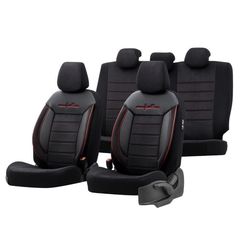 купить Чехол для автомобиля Pigeon Set OTOM Comfortline negru/rosie CMF-218 2+1 в Кишинёве 