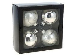 Set globuri pentru brad in cutie, 4X70mm
