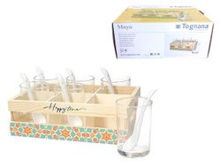 Набор для аперитива Tognana Maya 6 стаканов+6 керамич ложек