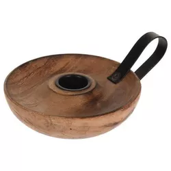 cumpără Decor Holland 47310 Подсвечник дерево манго D14x3cm în Chișinău 