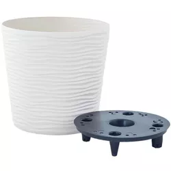 cumpără Ghiveci pentru flori Aleana 115089 cu insertie Fiujin d23.5x22 cm, white rose în Chișinău 