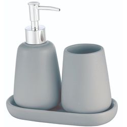 cumpără Set pentru baie Bisk 08232 Set baie din Ceramica MILO, gri în Chișinău 
