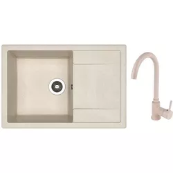 купить Мойка кухонная со смесителем Dr.Gans Techno 760 + SanDonna F 7073 bej в Кишинёве 