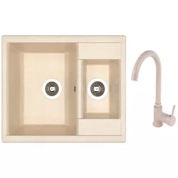 купить Мойка кухонная со смесителем Dr.Gans Astra 620K + SanDonna F 7073 bej в Кишинёве 