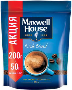 Кофе растворимый Maxwell House, 250 г