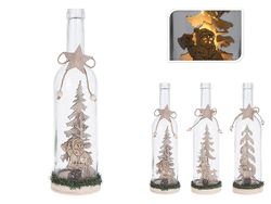 Сувенир LED "Елка в бутылке" 29cm