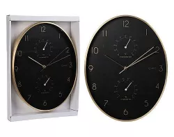 купить Часы Promstore 50955 Овальные настенные часы с метеостанцией, 26x34,5 см в Кишинёве 