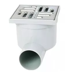 cumpără Trap de duș ZMM Maxpol 18451 Sifon de pardoseala PP D.50x90° orizontal (gri) cu grila inox (100x100x105mm) 2161 în Chișinău 