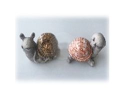 Статуэтка "Черепаха, еж, улитка" 12cm, керамика