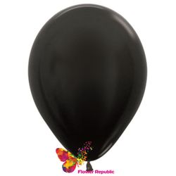 Воздушные шары , Черный  перламутр - 30 см